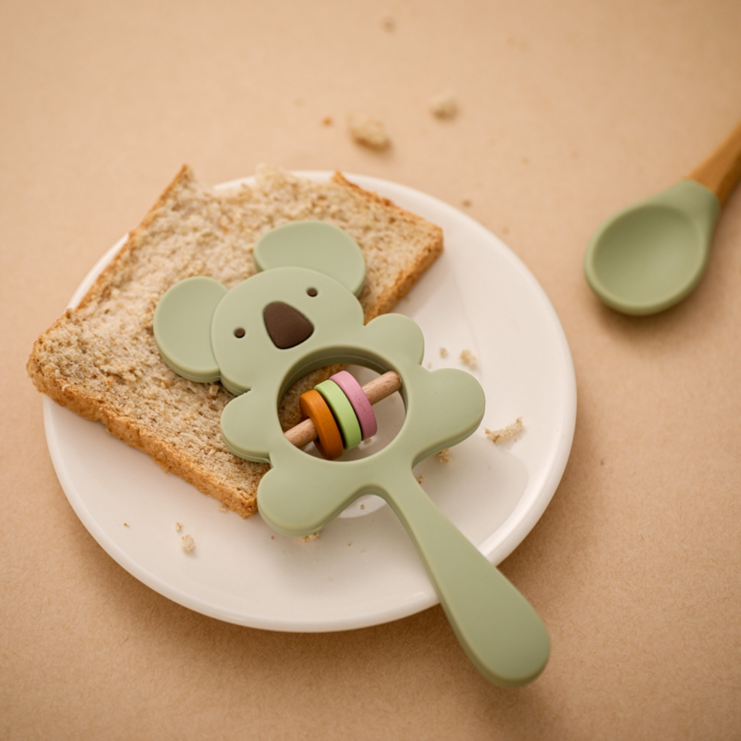 Chocalho e Mordedor de Silicone CoalaBaby