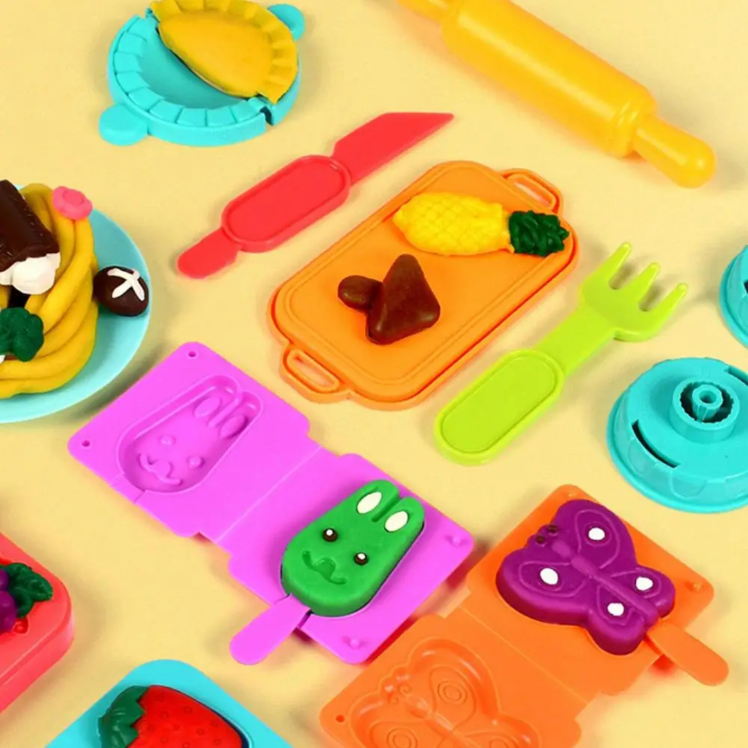 Kit Criativo DIY Plasticina Colorida - Dough Tools