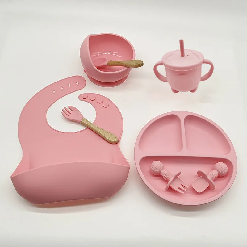 Conjunto de utensílios silicone infantil