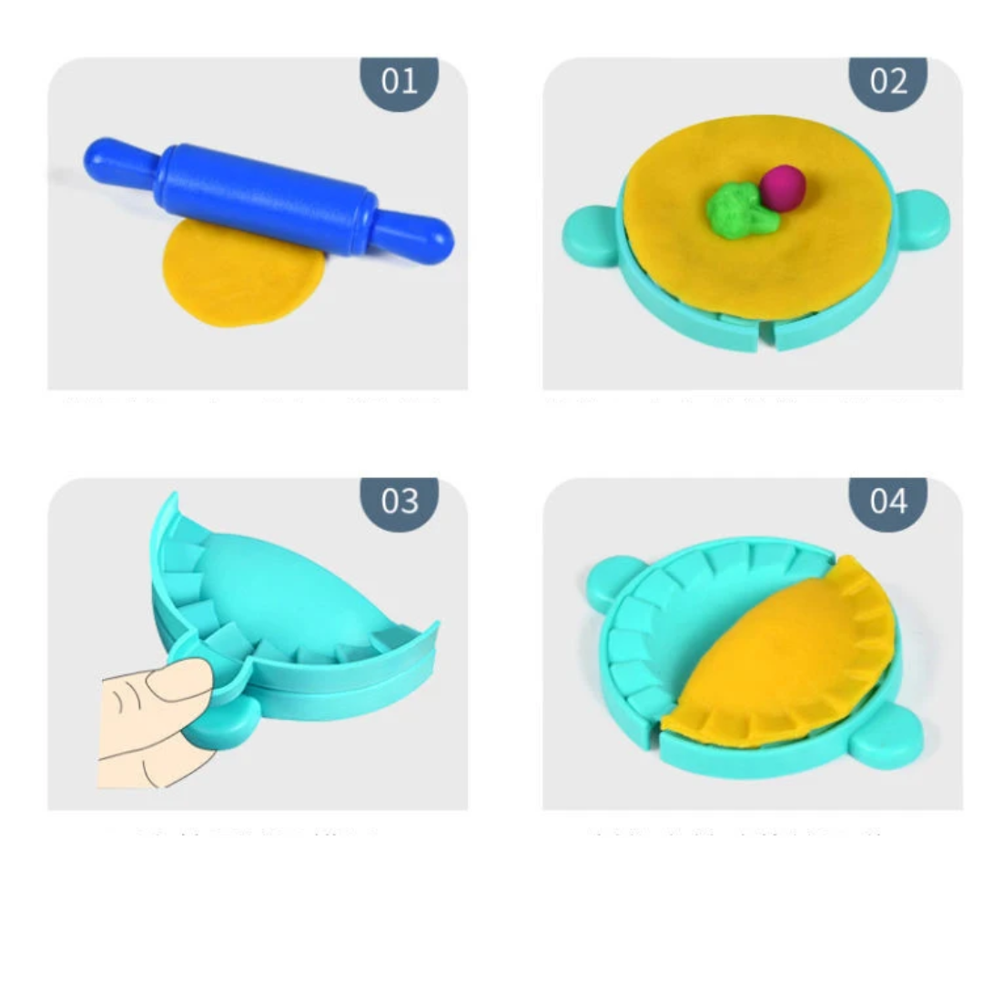 Kit Criativo DIY Plasticina Colorida - Dough Tools