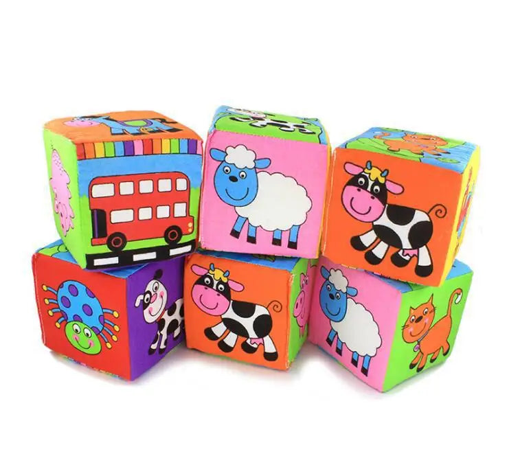 Brinquedo Bebê - Blocos Construção de Pano